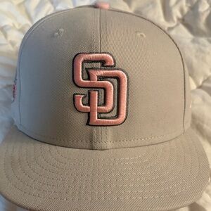 San Diego Padres Pink & Beige Fitted Hat